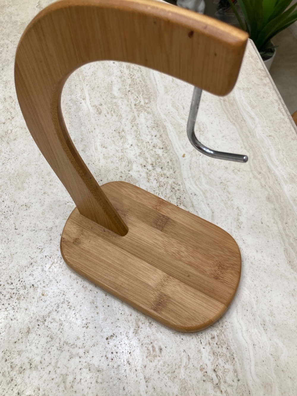 Wooden Countertop Banana Hook Stand Holder for Kitchen